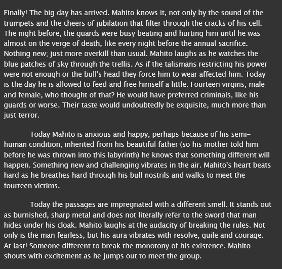Nanahito week 2024 Day 2  (sorry I'm late)

AU Greek mythology

❤️fanfiction 3091 words - one-shot
🐰Mahito as  Minotaur 🐮
👔Nanami as Theseus,  prince of Athens 🗡️

archiveofourown.org/works/57338647

 #NanaHito #七真 #나나마히 #นานามาฮิ #NanamiXMahito #jjk #NanahitoWeek

<a href="/NanaHitoWeek/">NanaHito Week 2024</a>