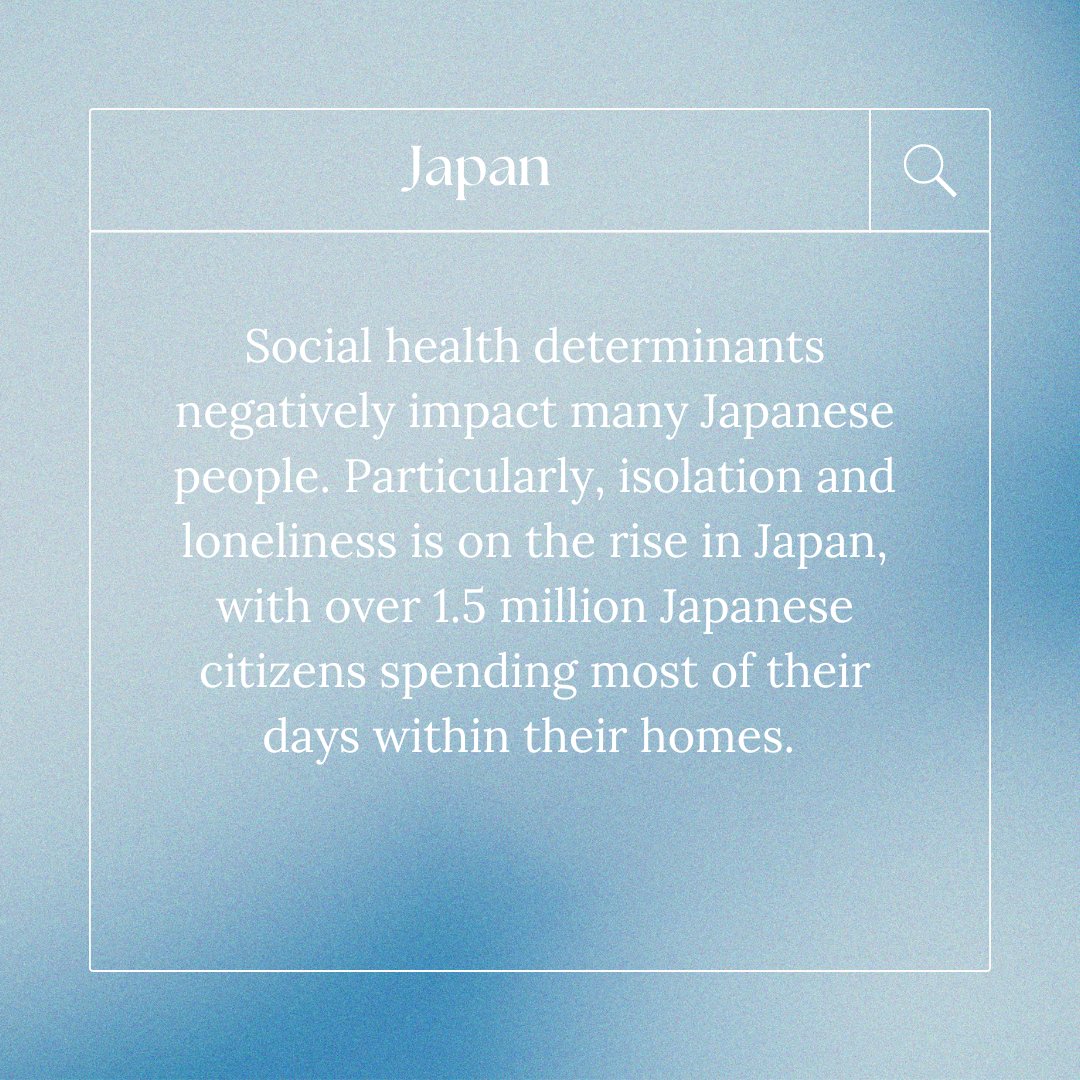 yourAMSAspsc's tweet photo. For our next location in our 'Social Prescribing around the world' series we are looking at Japan! Read through the slides to see what Japan does to address one of their biggest problems: social isolation. #socialprescribing https://t.co/mdupOFniDw