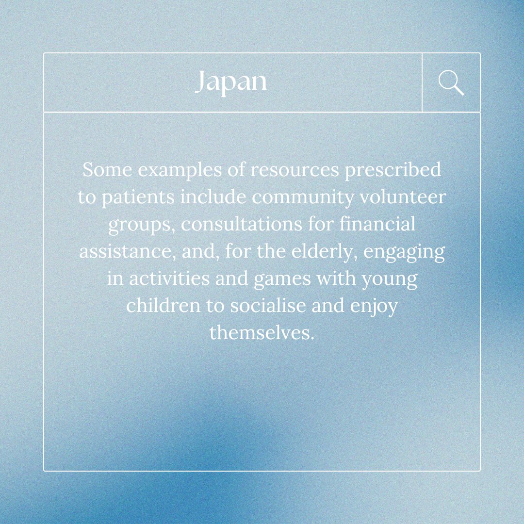 yourAMSAspsc's tweet photo. For our next location in our 'Social Prescribing around the world' series we are looking at Japan! Read through the slides to see what Japan does to address one of their biggest problems: social isolation. #socialprescribing https://t.co/mdupOFniDw