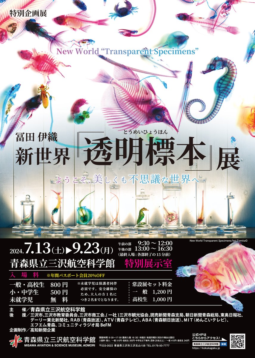 9/23(月祝)まで夏の特別企画展【冨田 伊織 新世界『透明標本』展】を開催中です✨

詳しい情報は当館HPをご確認ください😆