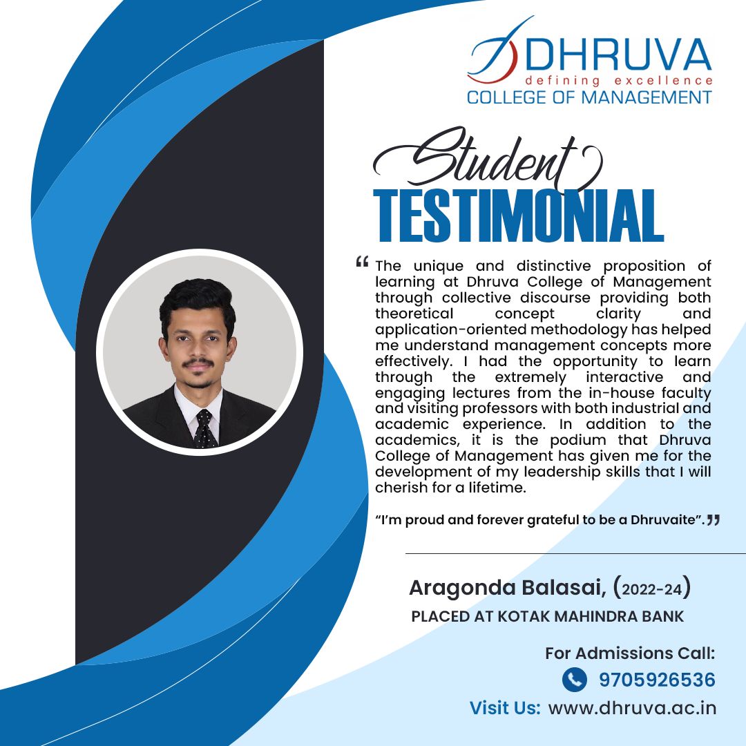college_dhruva's tweet photo. "Achieve your dreams with Dhruva College of Management - Making Quality Management Education Possible"
#feedback #happystudents #testimonial #studentfeedback #studentreview #testimonialStudent #happystudents #college #DhruvaCollegeofManagement https://t.co/6O9wSbyKb3