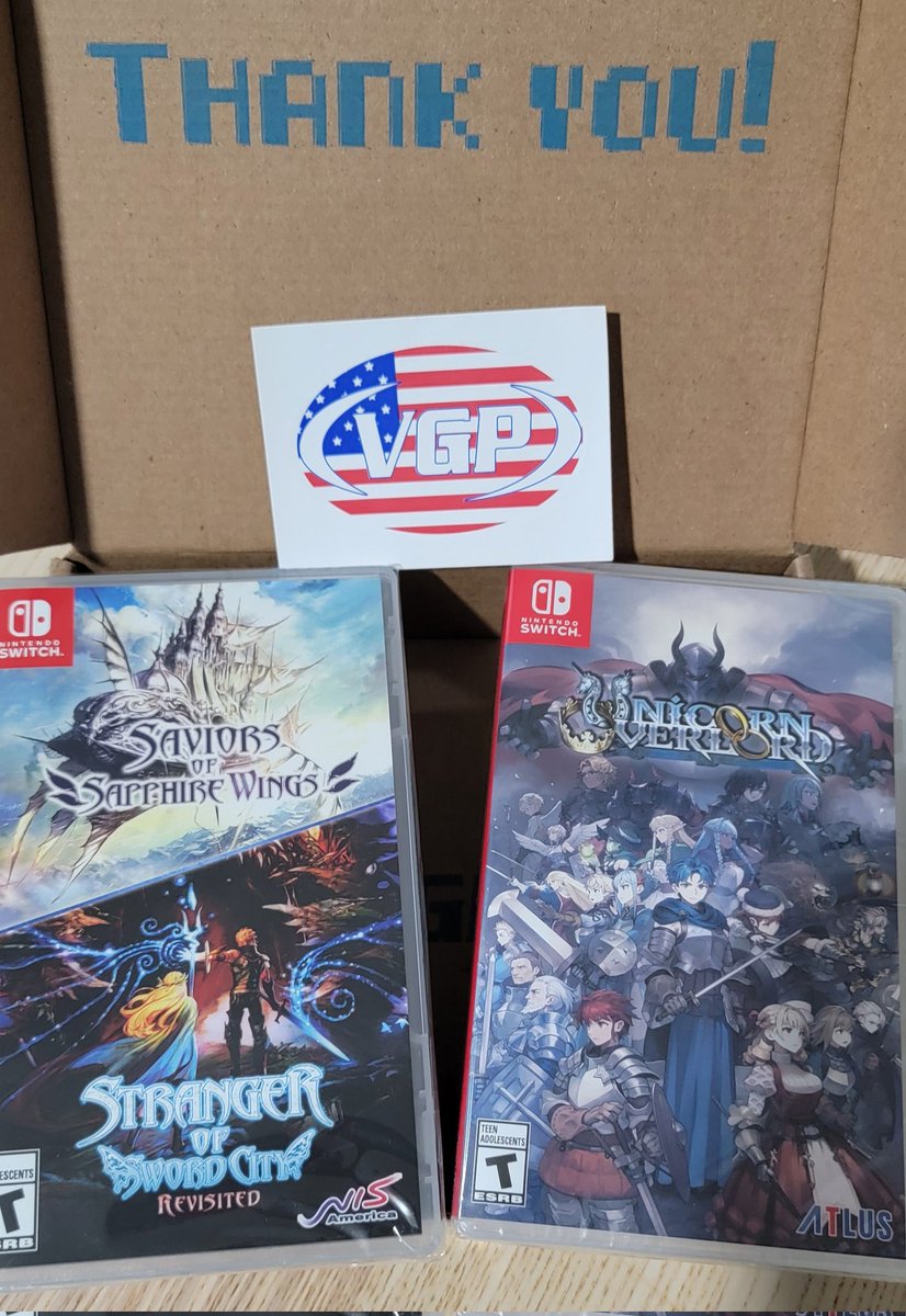 themikes2011's tweet photo. @VideoGamesPlus_  with one more package, just in time for the weekend!

Thanks for another #VGPReprint and Unicorn Overlord! Excited to play both of these! https://t.co/SlIQWpjKvQ