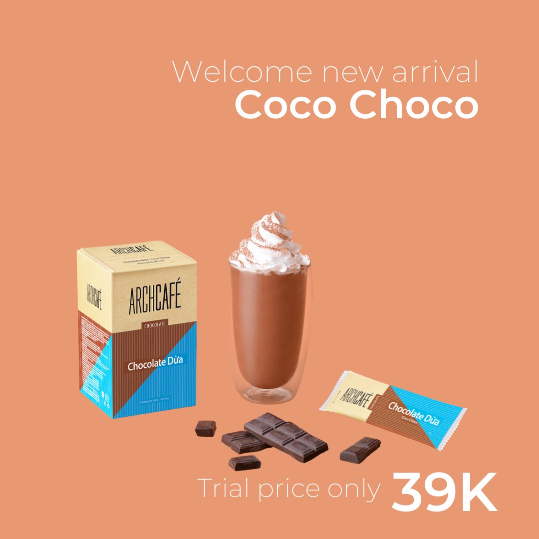 Archcafe88's tweet photo. ✨  Official Launch: Chocolate Coconut - Coco Choco:Sweet, creamy and lightly bitter, as chocolate, the language of love, blended with rich coconut cream milk for an appealing drink. Enjoy Archcafé Coco Choco with your loved ones, enjoy your life at its most. https://t.co/Kg3RUHBHwI