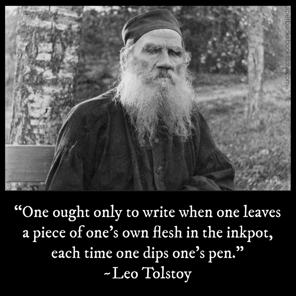 Paperbacks_Plus's tweet photo. 🖤✒️📖
“One ought only to write when one leaves a piece of one's own flesh in the inkpot, each time one dips one's pen.” ~Leo Tolstoy
#inkpot #LeoTolstoy #tolstoy #artofwriting #onwriting #writer #storyteller #writingtips #writers #writing #bookstore #lovetowrite https://t.co/j4V7J9oaUk