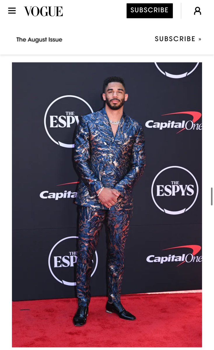 Real recognize real. <a href="/evanderkane/">Evander Kane</a> <a href="/voguemagazine/">Vogue Magazine</a> #ESPYs