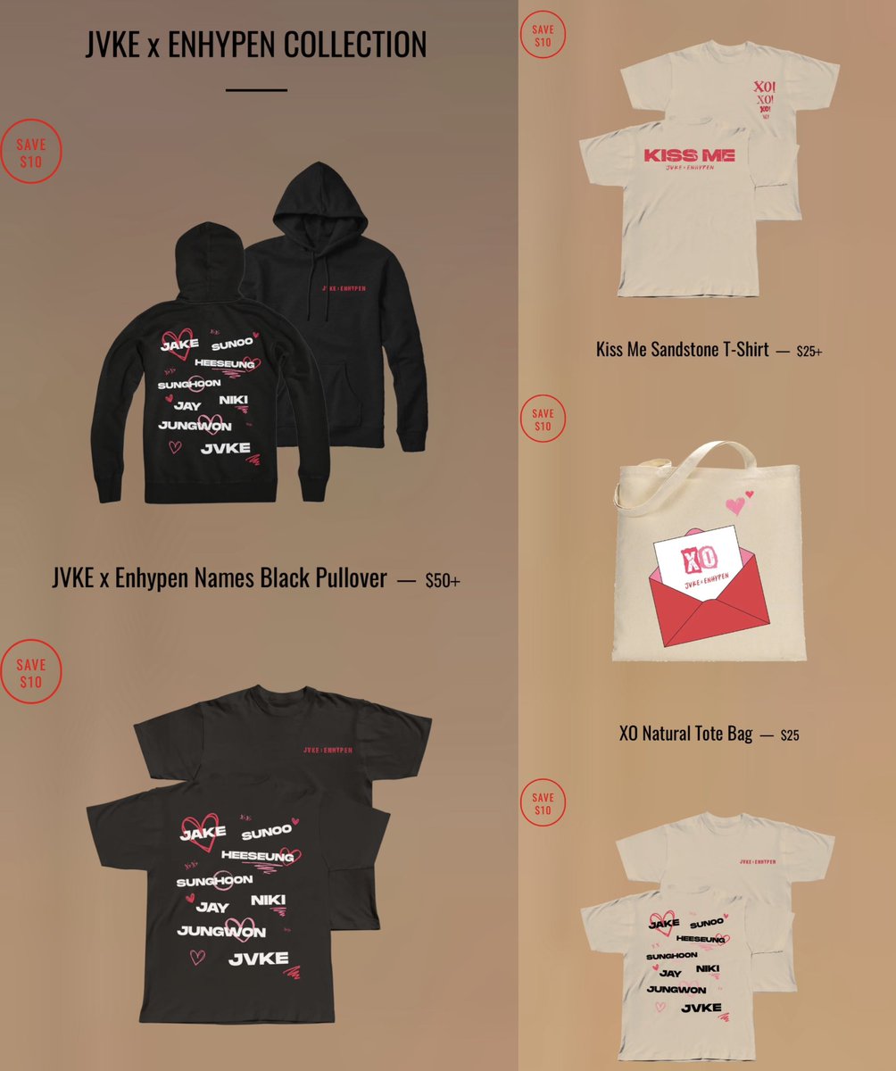 [INFO] 240713 JVKE has released a JVKE x ENHYPEN merch collection in ...