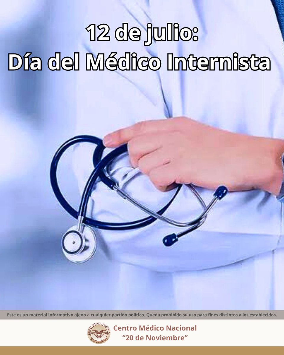 cmn20noviembre's tweet photo. EI C.M.N. "20 de Noviembre" reconoce y felicita a los especialistas en Medicina Interna en su día.
Felicidades
#CMN20Nov https://t.co/bKeRQRyiDg