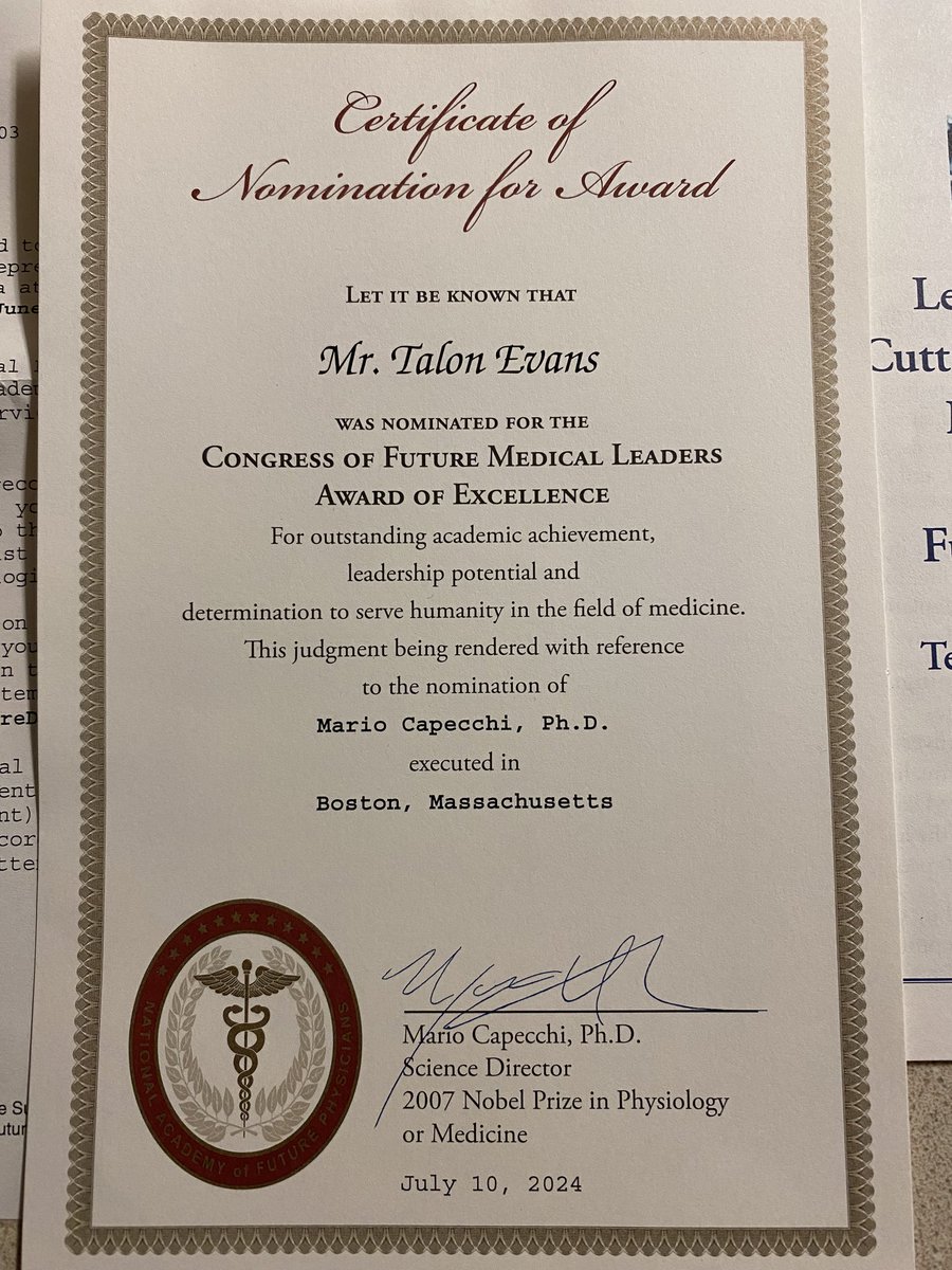 TalonEvans78's tweet photo. Beyond Blessed to receive a delegate nomination, to represent Salem High School at the Congress of Future Medical leaders and Physicians 👨🏾‍⚕️🤍
@FutureDocsNow
@SalemHSVB

#AGTG✝️
#FutureDoc https://t.co/HSQX4Tzbyz