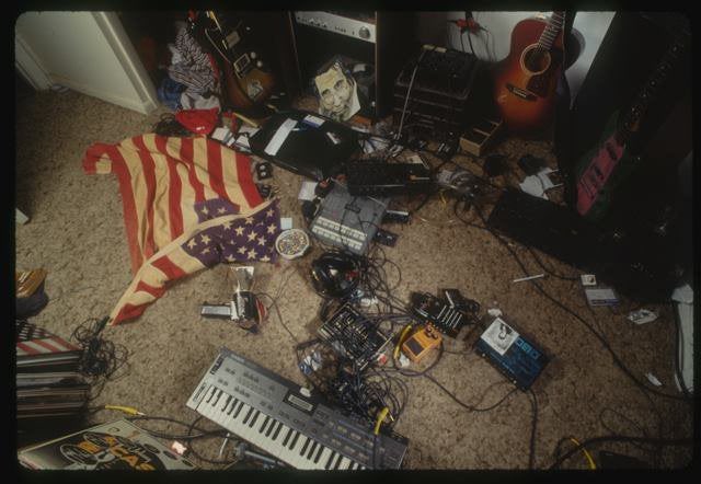 gingerbreadween's tweet photo. ween's recording setup for The Pod https://t.co/Q7hBKgQSXd