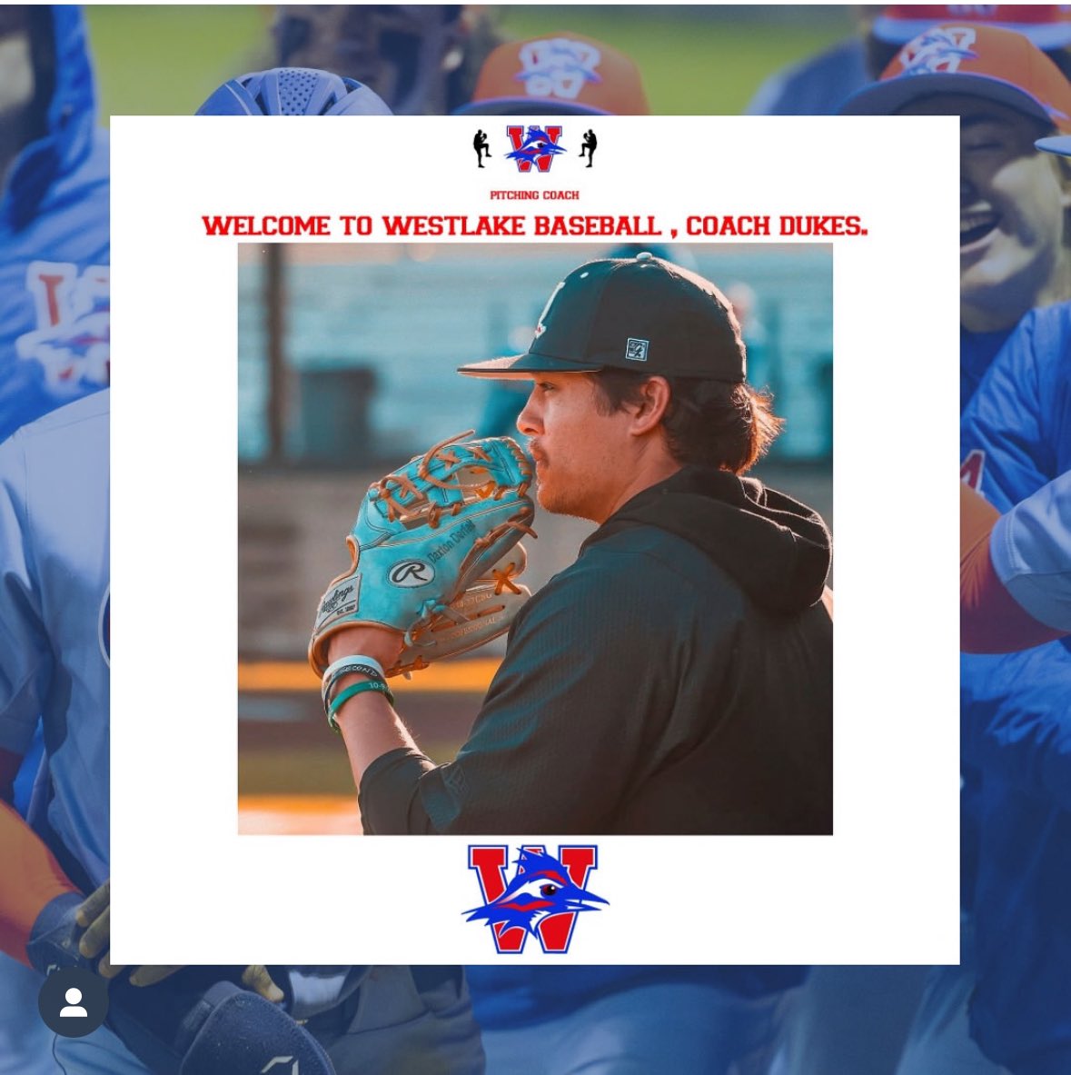 WHSChapBaseball's tweet photo. Welcome new Pitching Coach @Coach_ADukes https://t.co/PgKNDYsCom