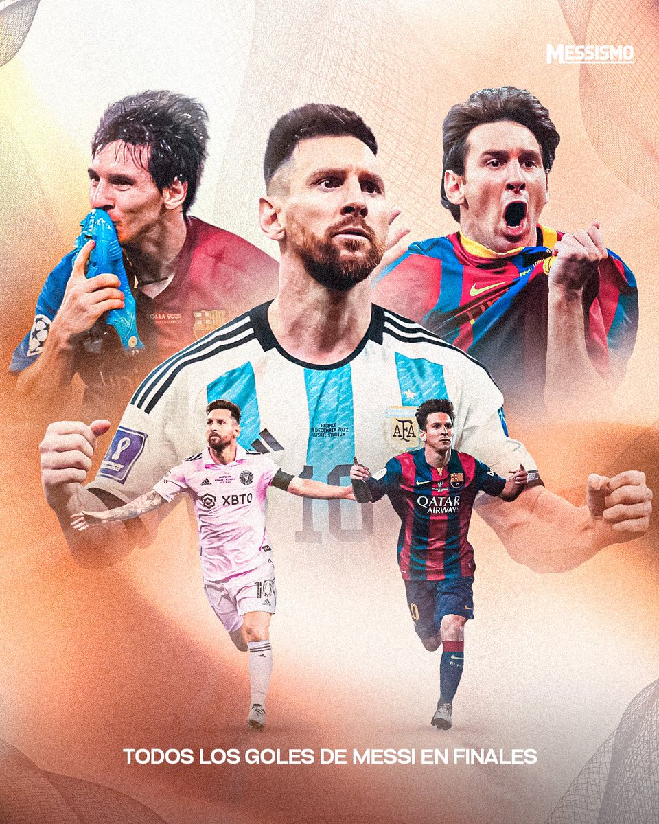 Messismo10's tweet photo. Un hilo con TODOS LOS GOLES de Messi en FINALES.

Disfruten. https://t.co/m5xEHRbhJc
