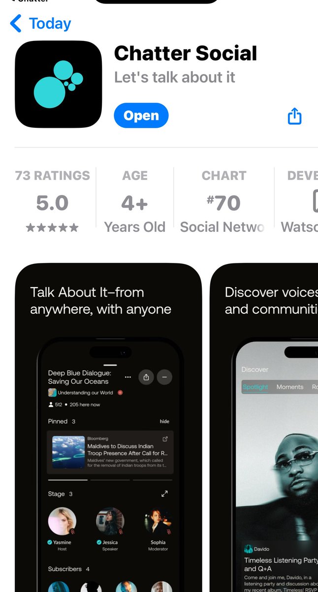 Social Audio fan? Are you on Chatter yet? Download on the app store and get an invite! 

apps.apple.com/us/app/chatter… <a href="/Chatter_US/">Chatter</a>