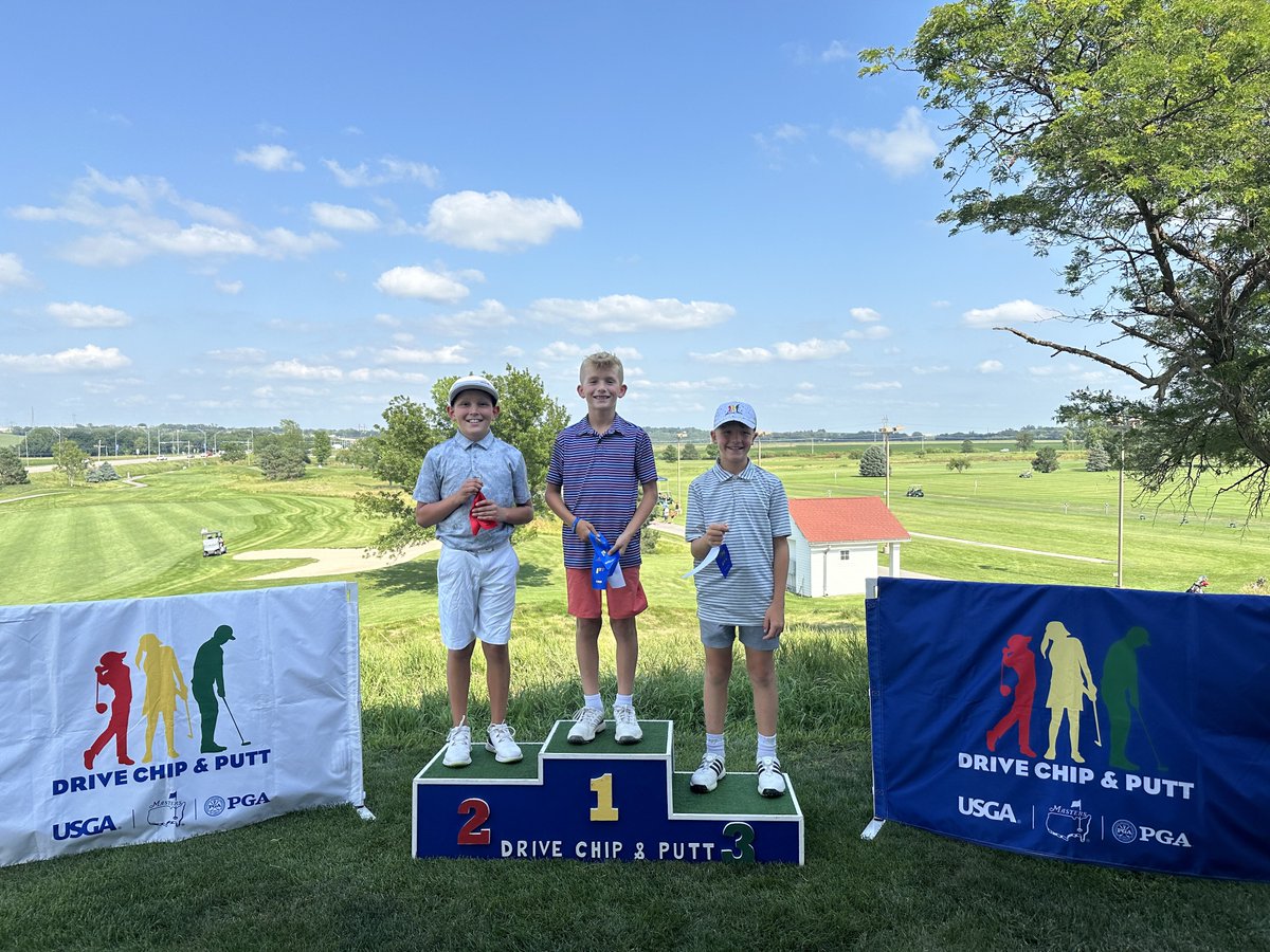 NebraskaPGA's tweet photo. Girls &amp; Boys 10-11 Medalists #DCP

Girls🥇🥈🥉
1️⃣ Anna Midyett
2️⃣ Lucy Kopecky
3️⃣ Claire Csipkes

Boys🥇🥈🥉
1️⃣ Caden Guynan
2️⃣ Zeke Smith
3️⃣ Brook Beck

Congrats on medaling and good luck at the next stage of @DriveChipPutt! 💪 https://t.co/aeS9C9ADUS