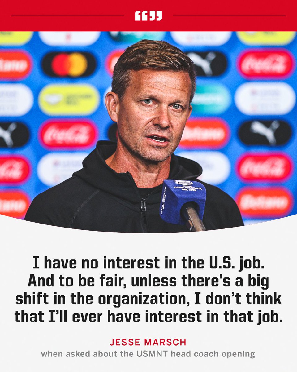 ESPNFC's tweet photo. Canada head coach Jesse Marsch when asked about the USMNT opening 😳 https://t.co/zoAcI1suDE