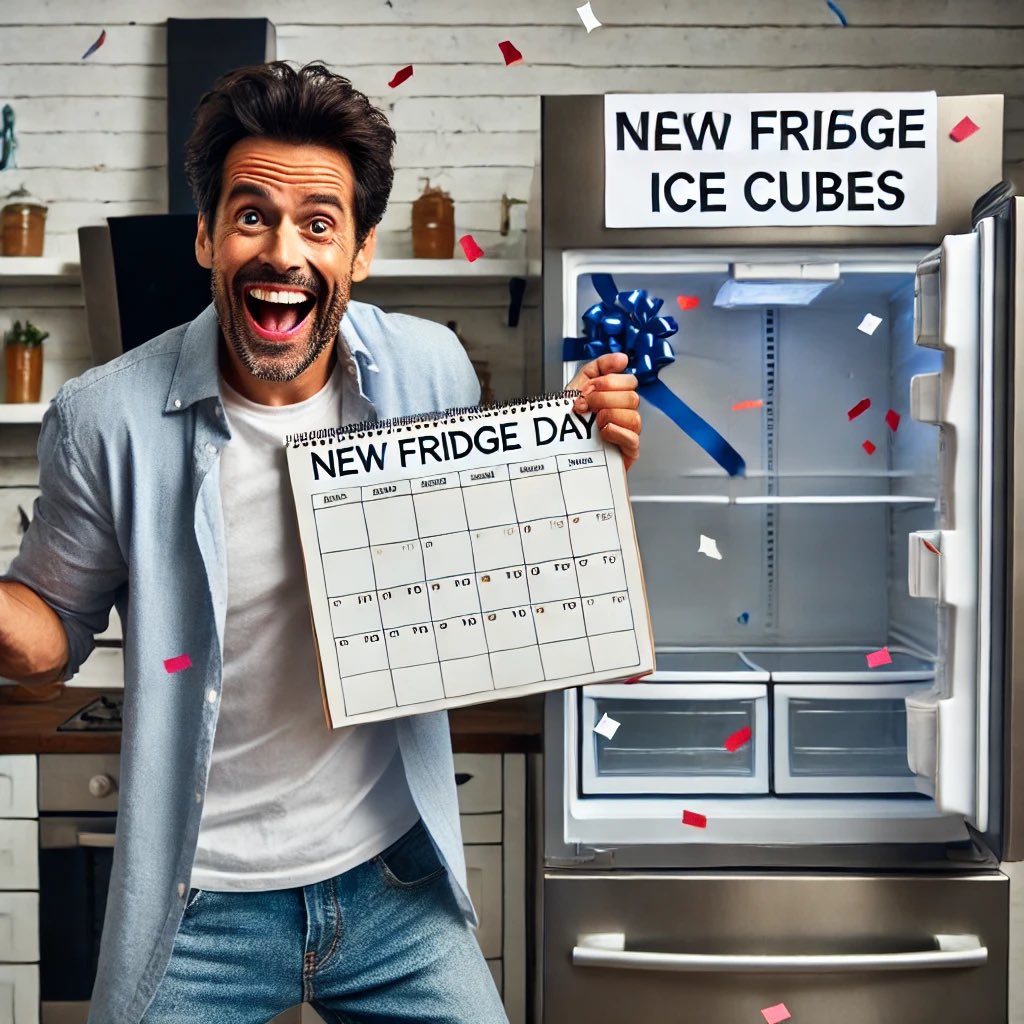 csantanapr's tweet photo. Kids, you won't understand the sheer thrill of adulthood until you're giddy with excitement the night before replacing your 20-year-old fridge. Peak adulting! https://t.co/Ie86NCXBqi
