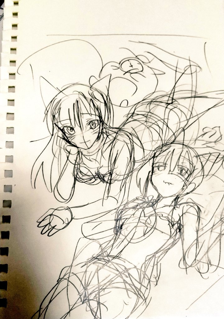 ご依頼の絵のラフです 
