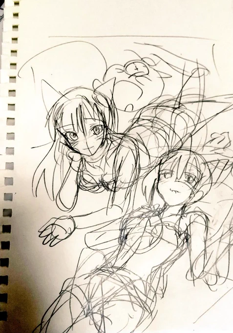 ご依頼の絵のラフです 