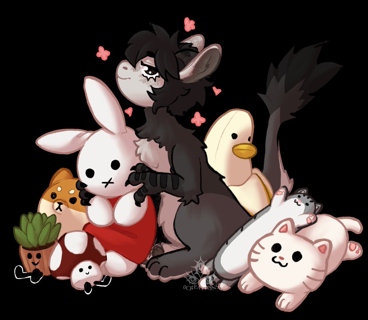 0Creations's tweet photo. Attack for @corvidcalling ♡♡ PLUSH PILE! ♡♡ https://t.co/AK3h9j0Jgg