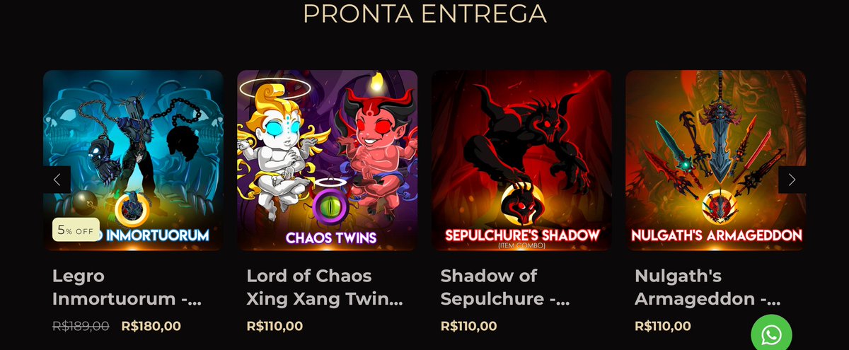 Ainda temos produtos PRONTA ENTREGA no nosso site glr aproveitem pois está acabando rápido, mesmo que não tenha a que você tanto quer não se preocupe que em breve vamos reabastecer o estoque! 🤘🏼

arsenalofhero.com/pronta-entrega