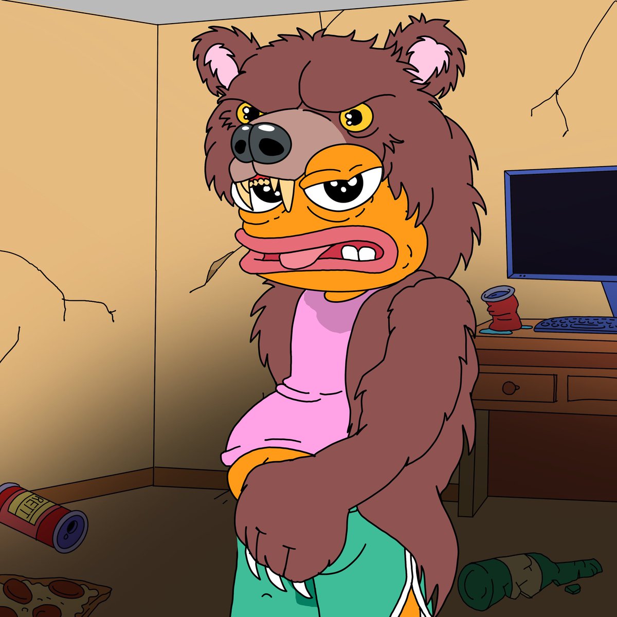 EvEn dA bEaR CaNt TaKe mE oUt UnLeSS iTz oUt 2 DiNNeR b4 i BeNd iT oVeR. 
$RETT