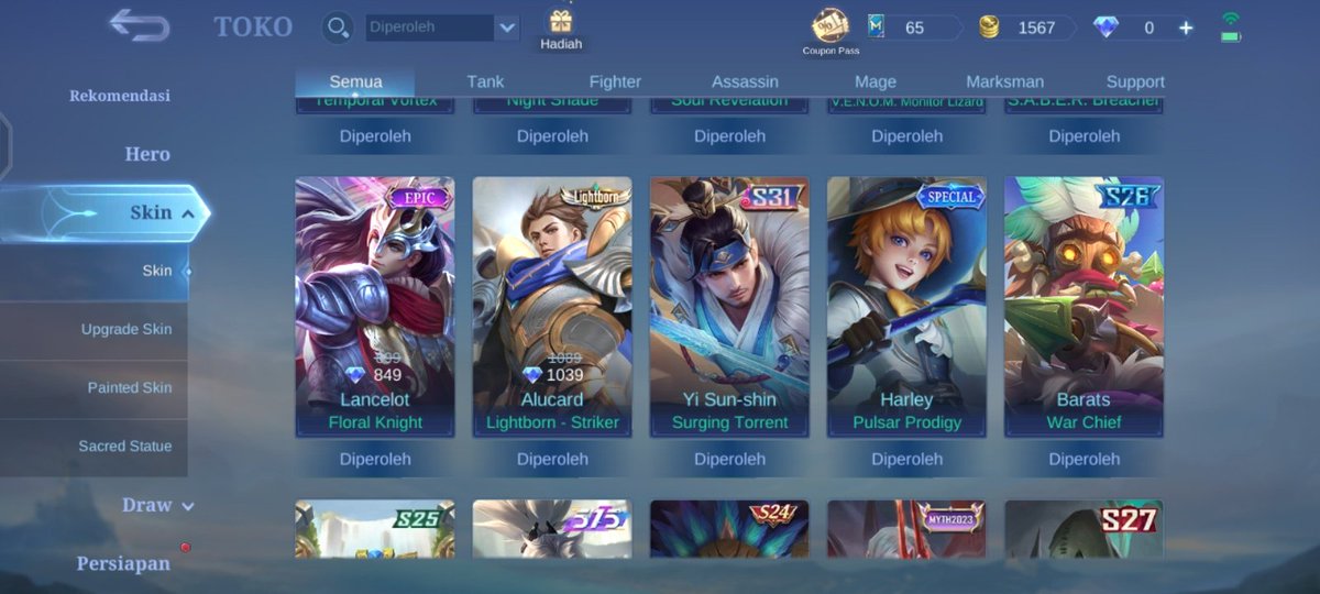 otterald's tweet photo. wts wtb acc akun ml
WTS AKUN ML LUNOX EPIC LIMIT/SERAPHIM 95K AJA. BISA DM ATAU CHAT TELEGRAM @ GETMURUH
#ZonaBA #zonauang #Zonajajan https://t.co/3NqRBBJaIL