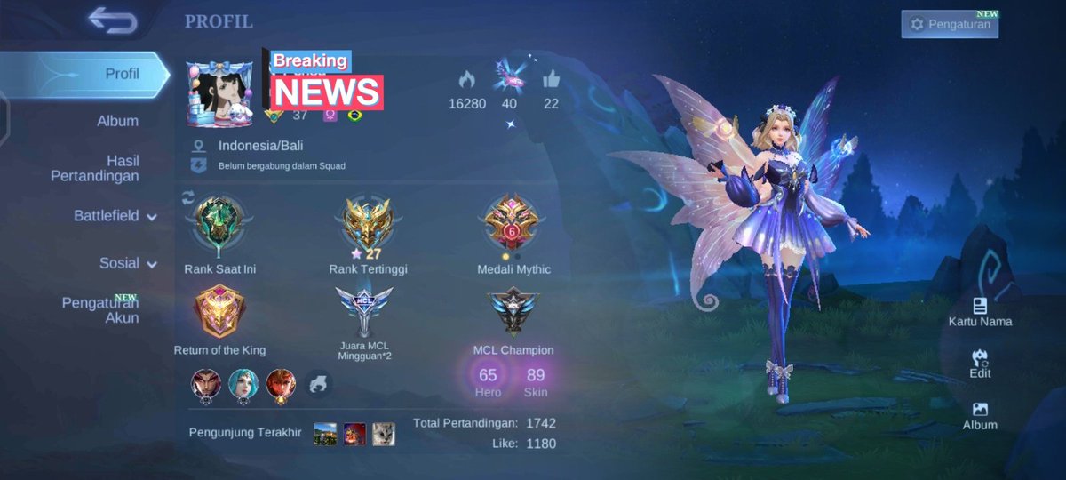 otterald's tweet photo. wts wtb acc akun ml
WTS AKUN ML LUNOX EPIC LIMIT/SERAPHIM 95K AJA. BISA DM ATAU CHAT TELEGRAM @ GETMURUH
#ZonaBA #zonauang #Zonajajan https://t.co/3NqRBBJaIL
