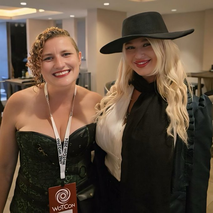At my absolute convention @WoTConOfficial with some of my very favorite people. @Dinstaardude @MistressCauthon<a class="tags" target="_blank" title="On Twitter" href="/?out=eyJ0eXAiOiJKV1QiLCJhbGciOiJIUzUxMiJ9.eyJpYXQiOjE3MjEzNjExODgsImlzcyI6InR3cG9ybnN0YXJzLmNvbSIsIm5iZiI6MTcyMTM2MTE4OCwiZXhwIjoxNzUyODk3MTg4LCJyZWRpcmVjdF91cmwiOiJodHRwczovL3R3aXR0ZXIuY29tL1dvVENvbk9mZmljaWFsIn0.L3JwXmLqCDfnZXfljtz7ULs6nxOv0cKgYhfd6fVN08P25j3MfieWlcXvdGkm__FcyUj9BlkxI9TG2e6UxQqXWQ">@WoTConOfficial</a><a href="/tag/wotcon2024"class="tags"><span>#wotcon2024</span></a>