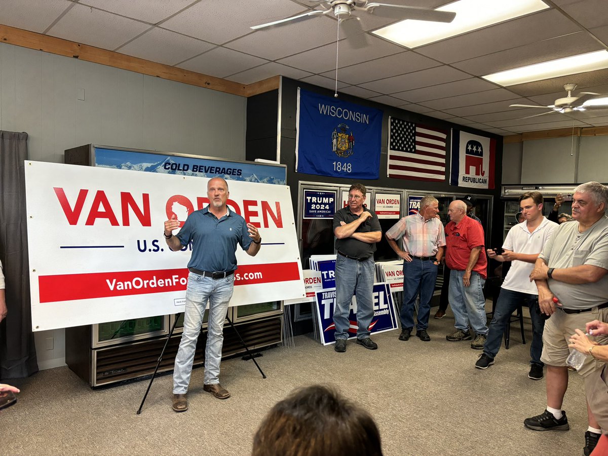 samanthalaf13's tweet photo. Great speakers tonight in Grant County’s Grand Opening! No better time to join #TrumpForce47 and vote Republican up and down the ticket! @WisGOP #SwampTheVote https://t.co/JkOlpA0eE5