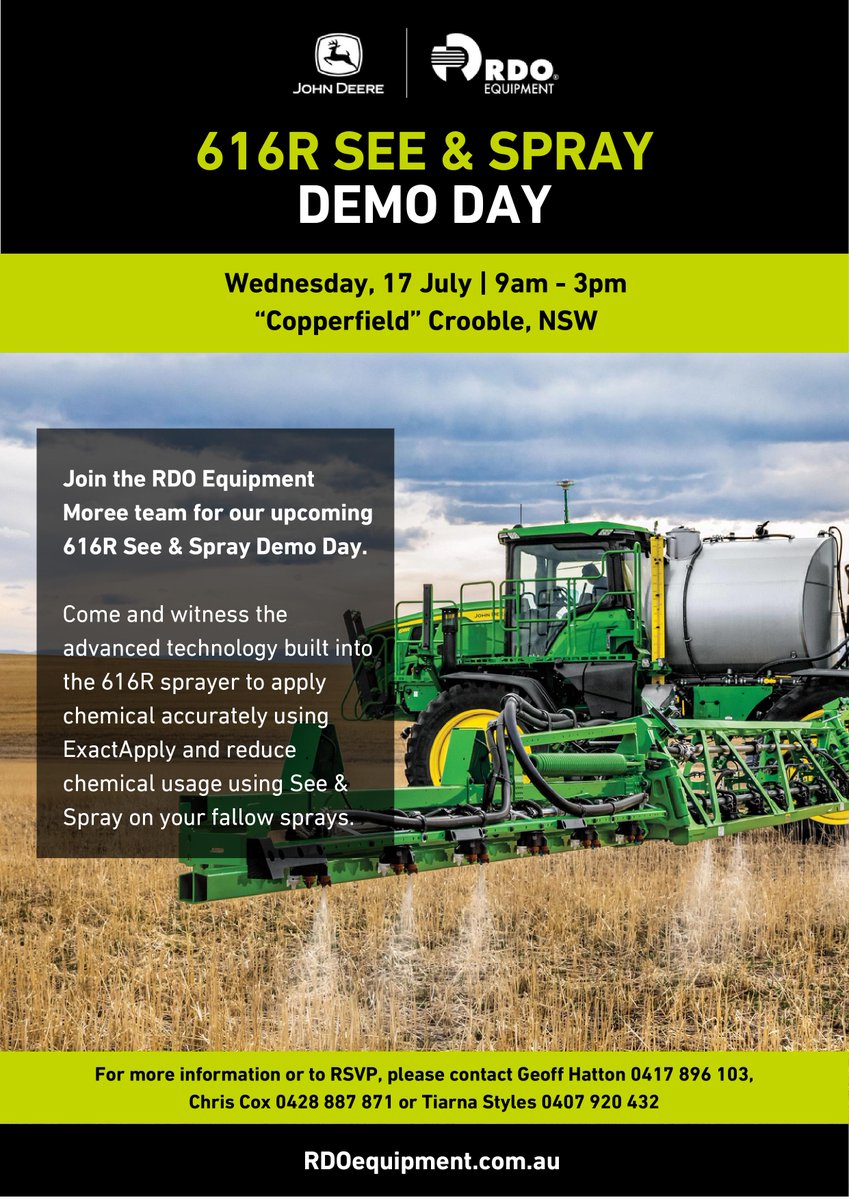 Richard Weston (@richardweston_1) on Twitter photo Come along this week and see how Exact Apply and See & Spray Select can reduce your chemical costs.
<a href="/rdoequipment/">RDO Equipment Co.</a> <a href="/VnetPrecisionAg/">VNET Precision Farming</a> Come along this week and see how Exact Apply and See & Spray Select can reduce your chemical costs.
<a href="/rdoequipment/">RDO Equipment Co.</a> <a href="/VnetPrecisionAg/">VNET Precision Farming</a>