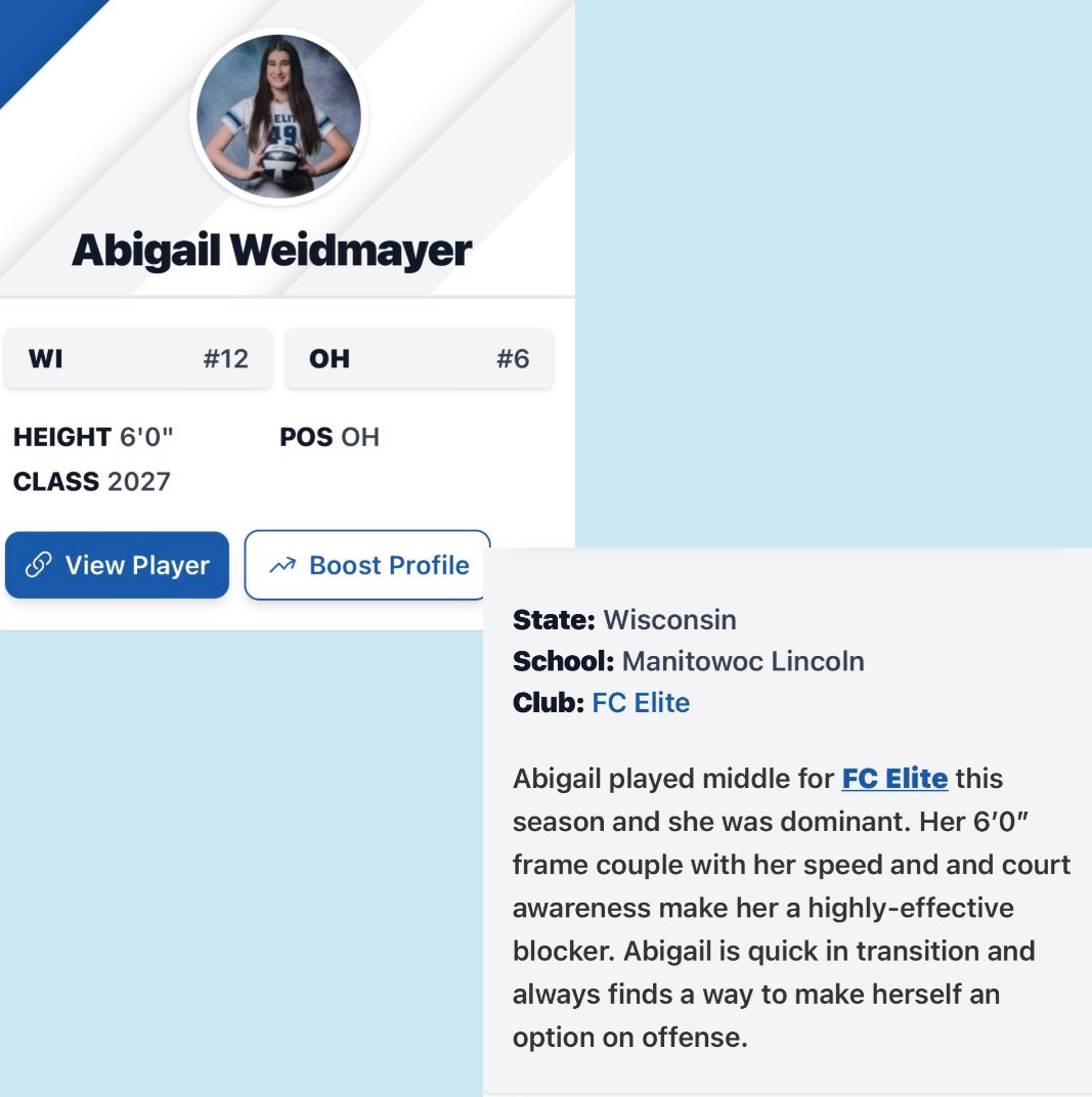 Abigail Weidmayer (@abbyweidmayer) on Twitter photo Thank you so much for this amazing shout out and ranking!!! <a href="/PrepDig/">Prep Dig 🏐</a> <a href="/prepdigrachel/">PrepDigRachel</a> <a href="/PrepDigWI/">Prep Dig Wisconsin</a> Thank you so much for this amazing shout out and ranking!!! <a href="/PrepDig/">Prep Dig 🏐</a> <a href="/prepdigrachel/">PrepDigRachel</a> <a href="/PrepDigWI/">Prep Dig Wisconsin</a>