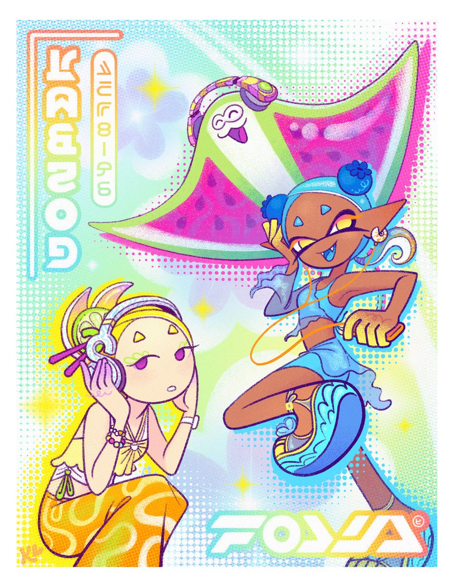 deep cut promotes forge's new lineup of headphones, perfect for these hot summer nights 🎆🌊

[#splatfest #splatoon3]