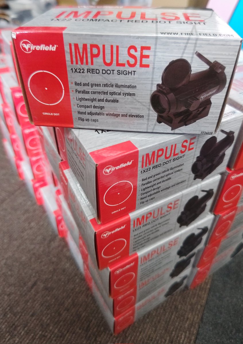 AICHIGUN's tweet image. DOT SIGHT 入荷中〜

Impulse 1x22 Compact Red Dot

☆R＆Gのイルミネーション
☆T1規格のマウントベース

気になる方は販売店様までGo!

#firefield
#dotsight
#サバゲー
#AICHIGUN