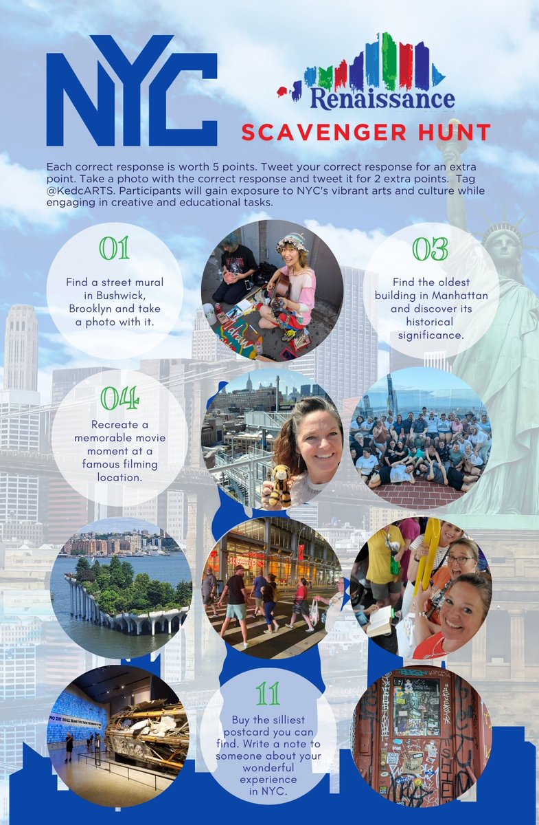 We have immersed ourselves in NYC this week &amp; I have loved every second of the city! It's an honor to get to see the city with all my fellow arts teachers and our amazing <a href="/KedcARTS/">RENAISSANCE Grant</a> leaders. I can't wait to share an array of ideas with my students this fall. #KEDCArts2NYC