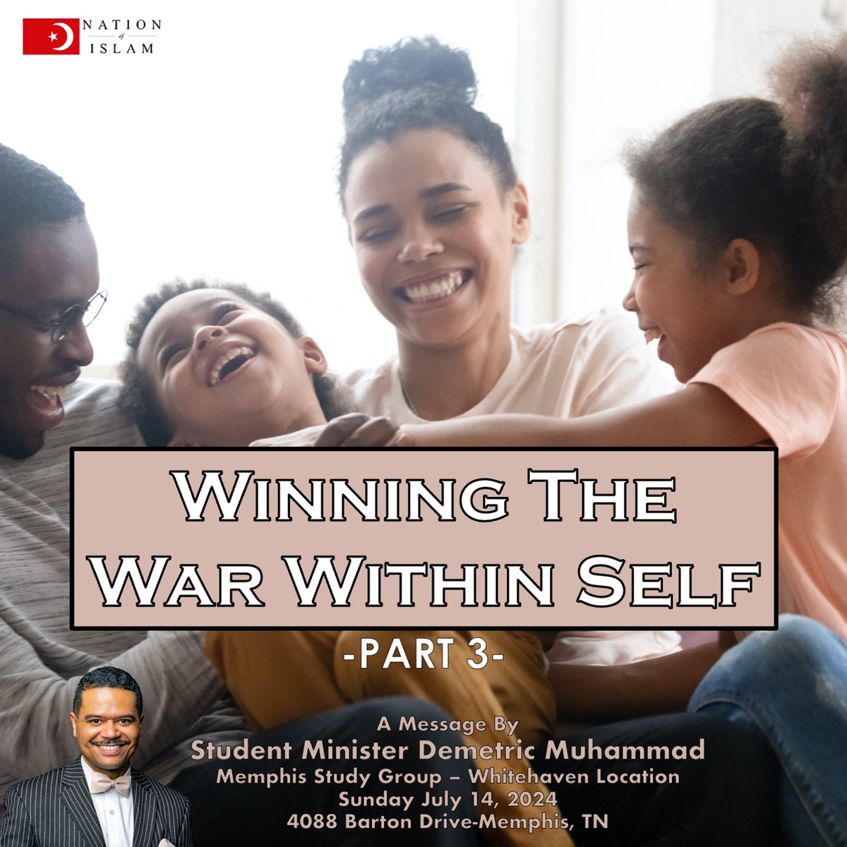 brotherdemetric's tweet photo. Join us this Sunday for part 3 of our series! #noisundays #farrakhan #blackmuslim #warinside #blackfamily #stopthebeef #healthehood #whitehaven #memphis https://t.co/YwO6ievGJJ
