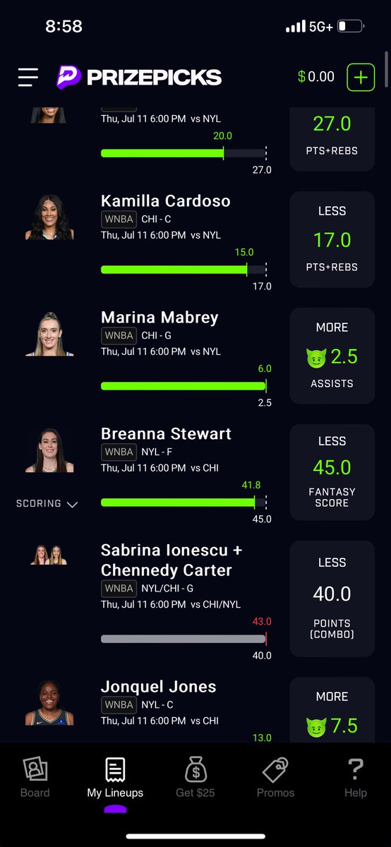 JordanDJones4's tweet photo. @PrizePicks The taco screwed me :( #WNBA 5 picker champion tho https://t.co/VLZRaJetFm