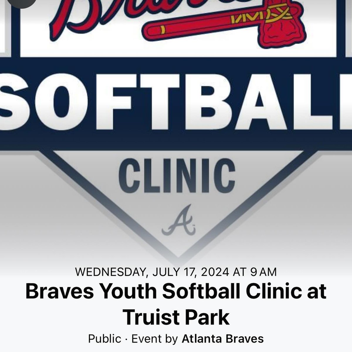 A successful evening at Pinckneyville Park for @braves Growing the Game Baseball + Softball Clinics ⚾️🥎 
ᒍOIᑎ ᑌᔕ ᑎᗴ᙭T ᗯᗴᗴK Wednesday July 17th for the first ever youth Braves Softball Clinic at @truistpark 🚨
Register Online 
𝐿𝑖𝑛𝑘: braves.com/clinics