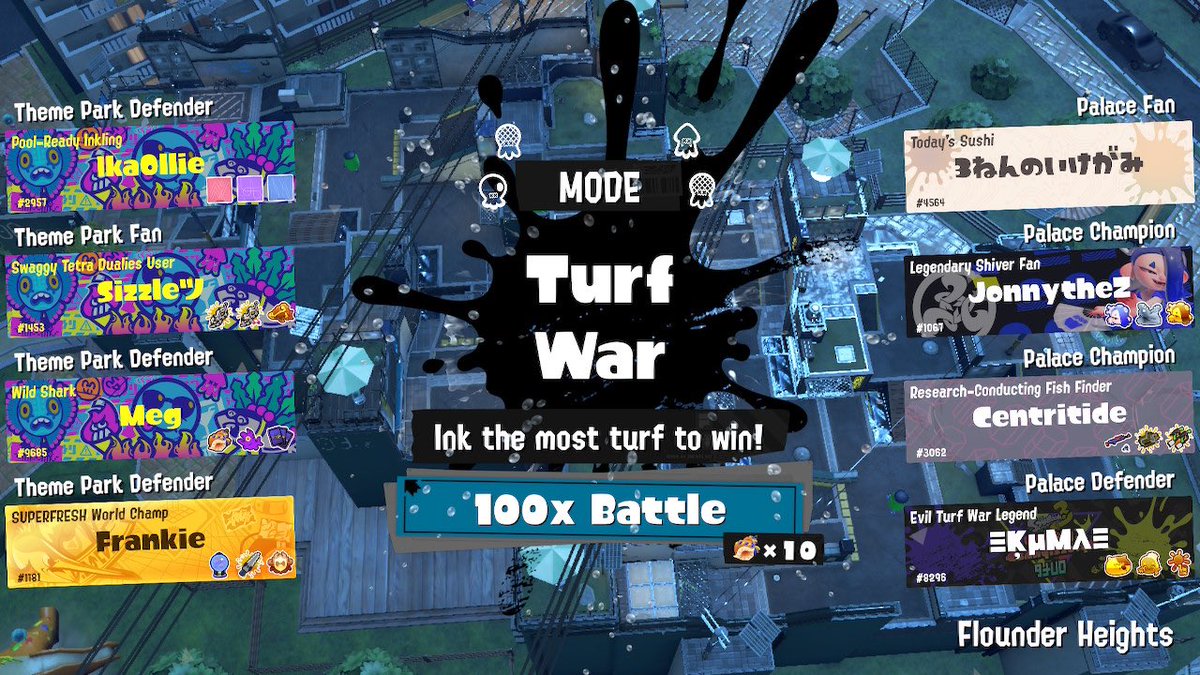 frankierod23's tweet photo. Won a 100x battle for Team Amusement Park in the first 2 hours!!!! LET’S GO!!!!!  #Splatoon3 #NintendoSwitch #Splatfest https://t.co/1OwLkm55sQ