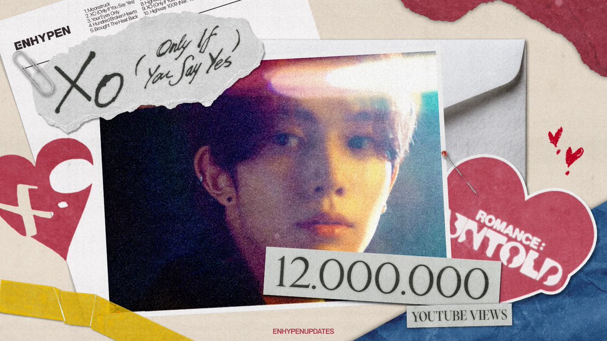 #ENHYPEN "XO (Only If You Say Yes)" Official MV has surpassed 12 MILLION views with 673K likes on YouTube in 22 hours and 3 minutes of its release!

Let’s power up, ENGENEs! We’re 2M away from our goal with 2 hours left until the 24-hour mark. 🙏🏼
🔗 youtu.be/FPDYeRk2PO8?si…

XO