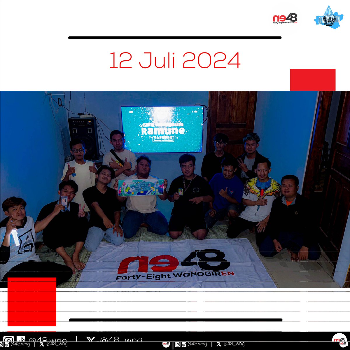 48_wng's tweet photo. Nobar Spesial STS Gita Sekar Andarini 12 Juli 2024. Terimakasih untuk semua yang sudah datang kali ini, semoga ini bukanlah akhir dalam pertemuan kita dan akan terus berlanjut yaa!🔥🔥
#fyp #jkt48newera #jkt48 #gitajkt48 #seitansai #nontonbareng #fansbase #wonogiri #fjkt48 #ne48 https://t.co/WFJIJUL1Ku