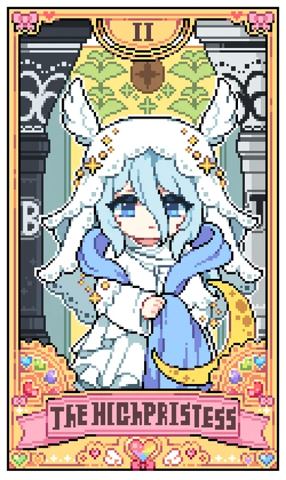THE HIGH PRIESTESS #pixelart #pixel #art #ドット絵 #픽셀아트