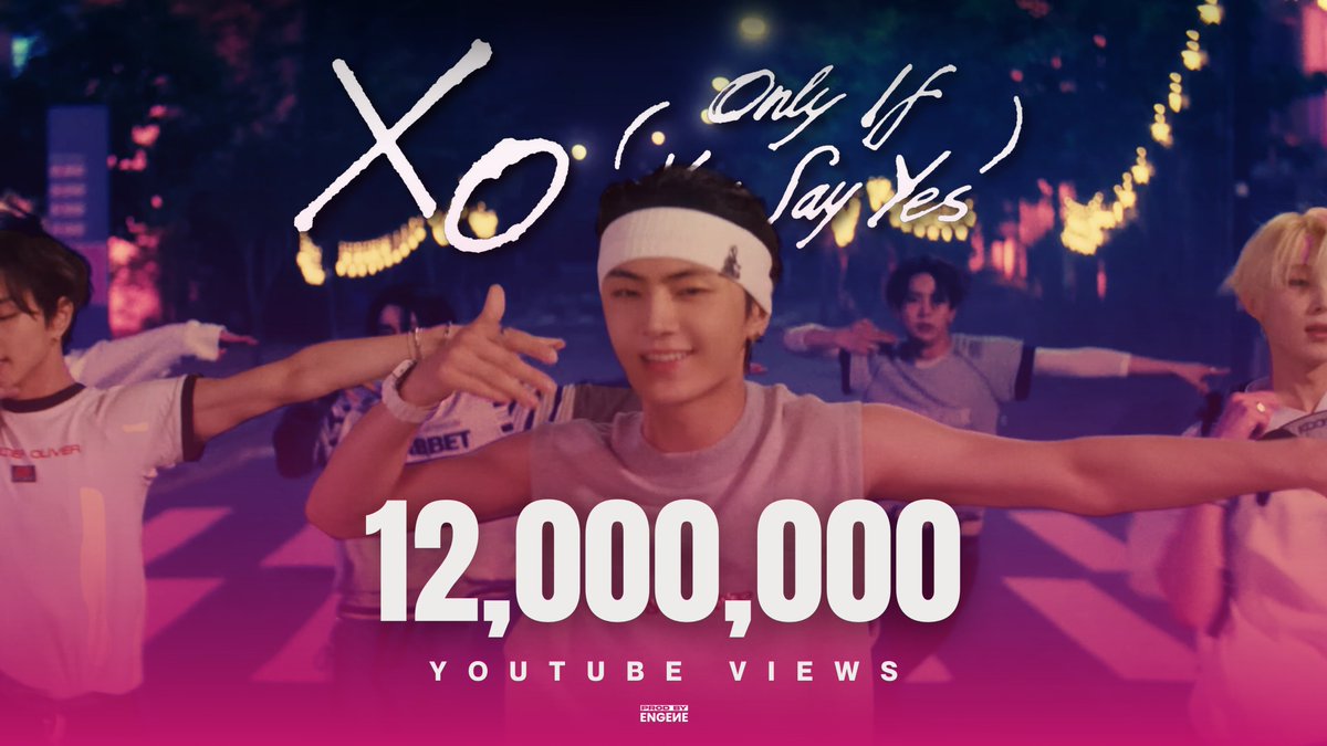 PRODBYENGENE's tweet photo. ENHYPEN's 'XO (Only If You Say Yes) Official MV ' has now reached 12 MILLION VIEWS with over 674k likes on YouTube! 🔥

ENGENEs, remember the goal, and keep streaming!

🔗: https://t.co/OpF7fIfCTK  

XO OUT NOW
#ROMANCE_UNTOLD #ROMANCE_UNTOLD_OutNow #ENHYPEN_XO #OnlyIfYouSayYes #ENHYPEN #엔하이픈 @ENHYPEN_members @ENHYPEN
