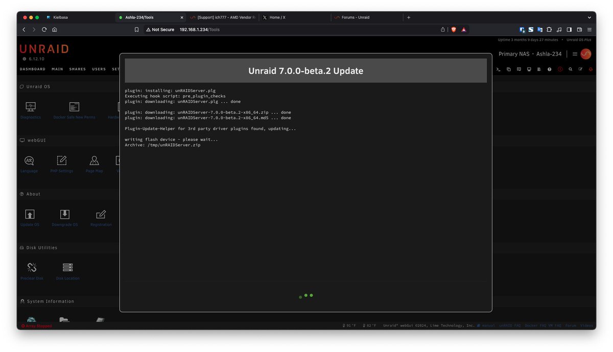 DarthKielbasa's tweet image. lets gooooooo!

#Unraid 7 beta 2