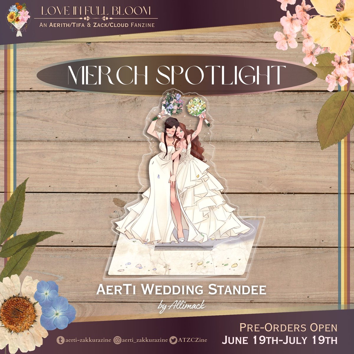 ATZCZine's tweet photo. 💐Merch Spotlight💝

Wedding bells are chiming for AerTi's very special day! We're all head over heels for Allimack's gorgeous standee, included only in our Full Bundle: Meadow!

Designed by @allimackart

🗓️June 19th-July 19th
🛒https://t.co/nM1BB9kzzH

#ffvii #aerti #zakkura https://t.co/R5pS29kpow