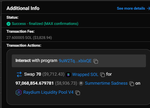 TheDonSerge's tweet photo. $sad #SummertimeSadness

If you are following these 2 clowns 🤡
@legend_calls @evasavagiou 
and everybody else from @doginaldogs who were promoting this scam coin, they deserve an unfollow and a report.

Check these wallets out on @tradewithPhoton and.
1st wallet - $9,660 to $44k - 44x
2nd wallet - $900 to $15k - 15x
3rd and 4th wallet - $174 to $15k each - 90x
5th wallet - $900 to $12k - 11x
and the list goes on as you scroll down the page.

Token opened for trading at 6:59 (UTC+10) and all the snipers bought at 6:59 and 7:01 before it migrated to Raydium and as soon as that happened at 7:02 the top wallet sniped $9k and then you lot as exit liquidity.

All these wallets have been dumping their bags in small increments at demand between 500k-800k MC

Yes you heard right these wallets have used the exact same method of bagging you clean and cold.

It is a very clear and smart tactic rather than rugging the chart in one go, they prefer to do it slowly so all the scammers in their team win.

AJ6o76mCUMhbwme2ve3gahtoGDf6JUqGuXXf8Thxpump