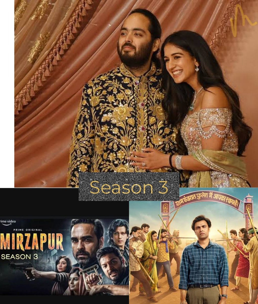 M_InThatZone's tweet photo. Pick ur favorite websites for weekend watch.
Mine is obvious, family 1st 😜 #ambaniwedding #ambanifamily #Panchayat #mirzapu #AnantRadhikaWedding https://t.co/nl3CG6n1lX
