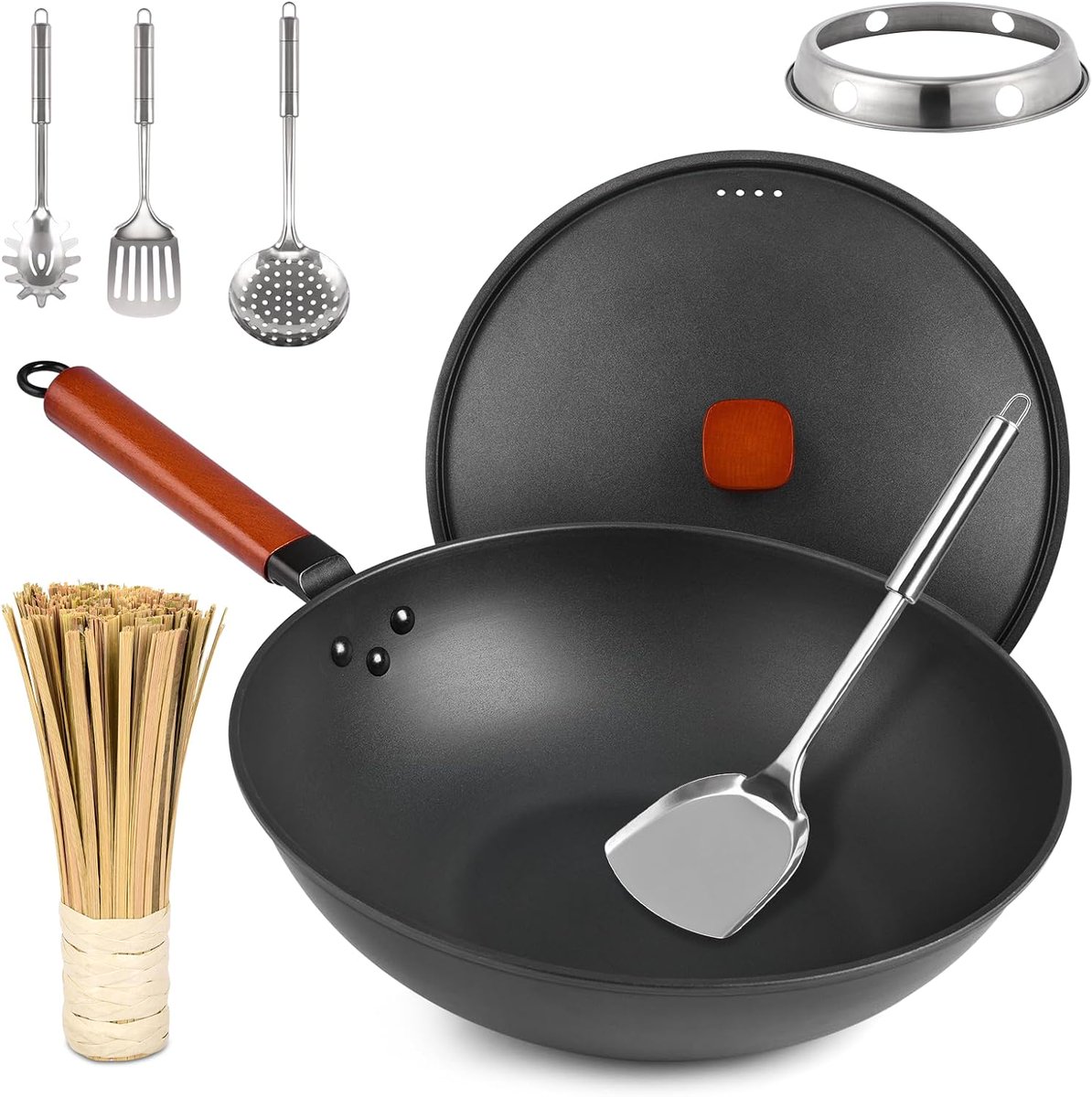 blue_deals1's tweet image. 🍳 Stir-Fry Master: 13&quot; Nonstick Wok Pan with Lid Only $24.99 (Orig. $34.99)

💰 Deal Price: $24.99  
💸 Regular Price: $34.99  
📎 Clip $10 Coupon  

#WokPan #NonstickCookware #KitchenEssentials #DealAlert