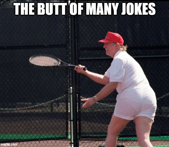 SethFromThe716's tweet photo. Donald Trump #TrendedBecause he was the butt of many jokes. https://t.co/Q6WbJoXs1j