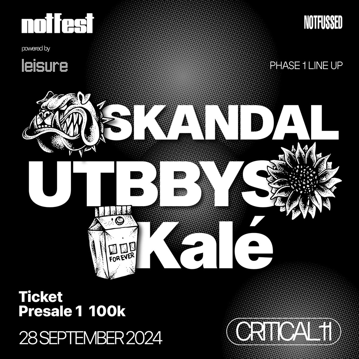 iamnotfussed's tweet image. Tiket presale 1 masih tersedia, masih banyak line up, masih banyak kejutan 🤩

🚩Critical 11, Bandung, 28 September 2024

Sikat tikenya disini⬇️
artatix.co.id/event/notfest-…

#notfest #notfussed #leisure