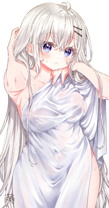 こちらは濡れ透け布が描きたい欲のはけ口にされたあかりちゃんのピクチャーです 