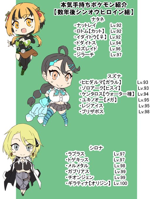ポケモン数年後ハーレムヒロイン組の本気手持ちrkgk(シンオウ編) 